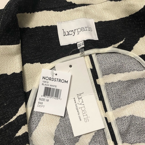 NWT Lucy Paris Zebra Print Vest Sleeveless Blazer - Size M - Picture 8 of 10